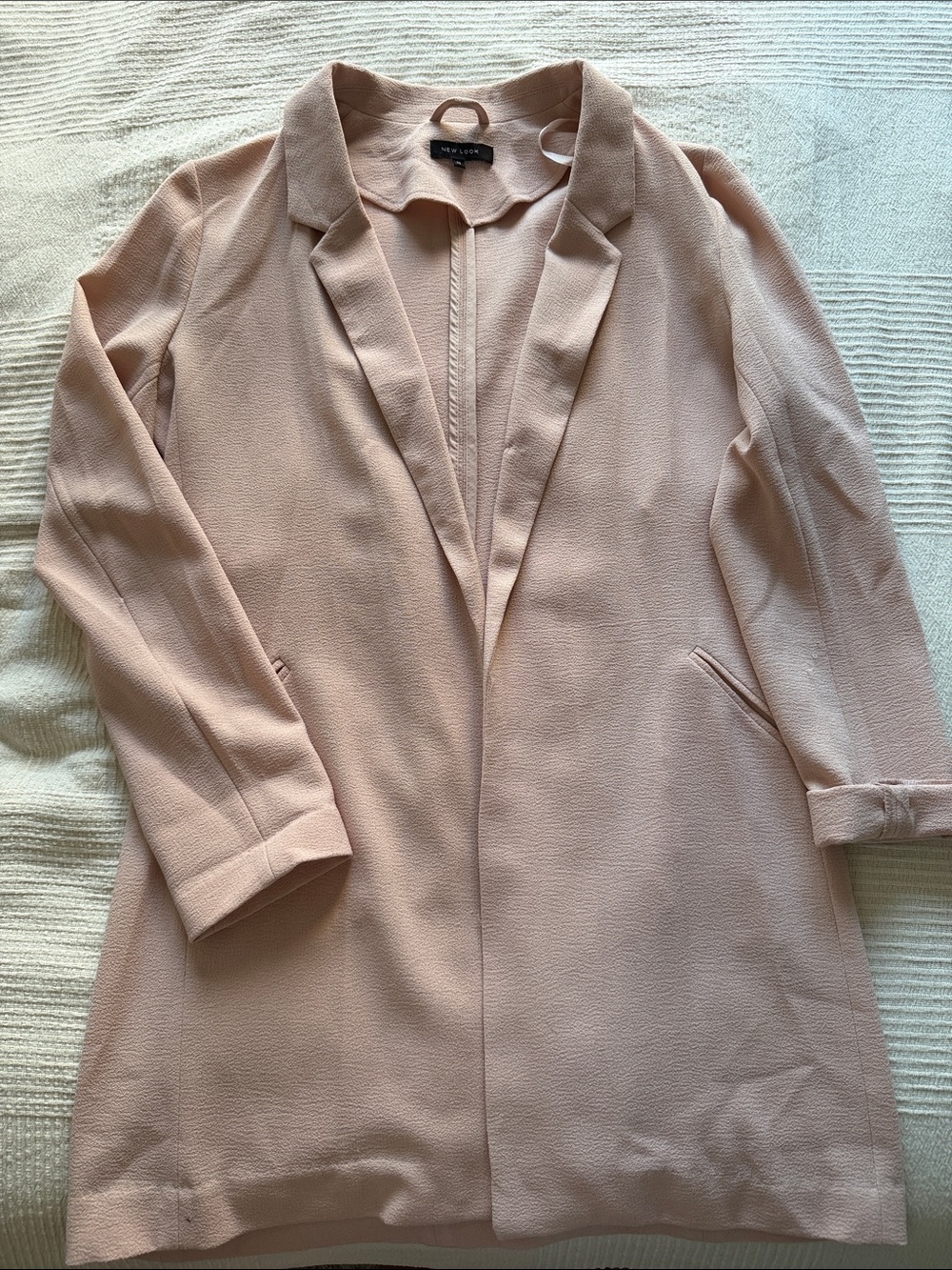 New Look Blush Pink Long Blazer